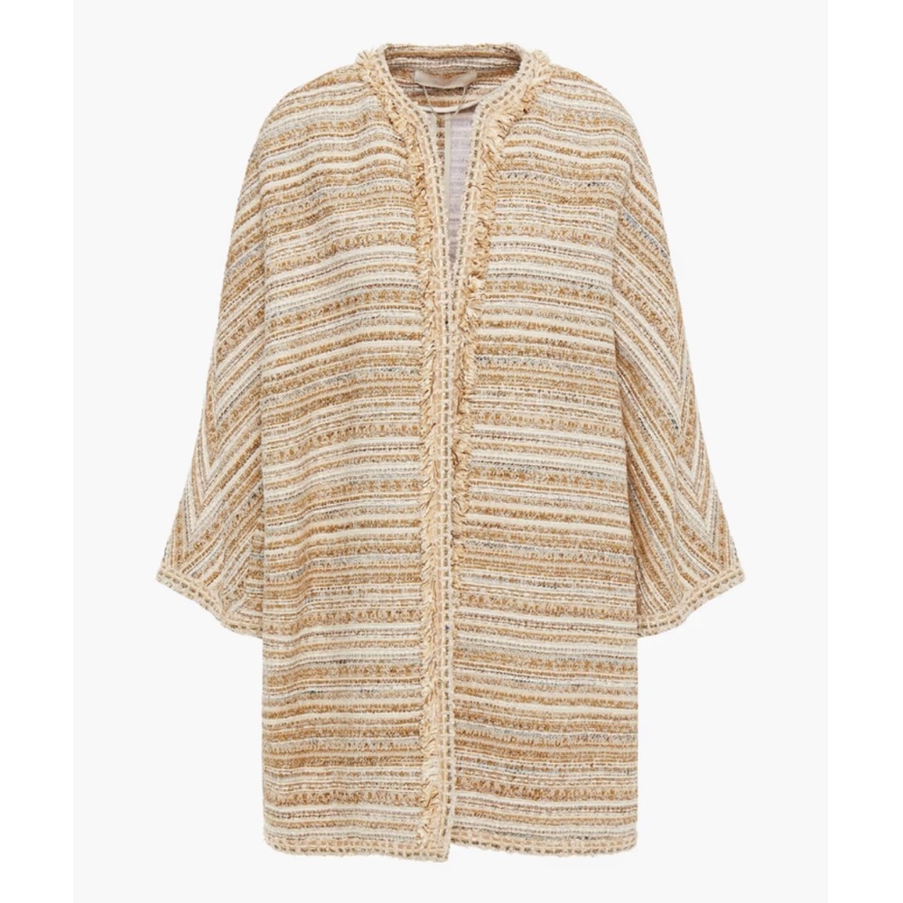 VANESSA BRUNO NEW Lienore metallic cotton-blend tweed coat